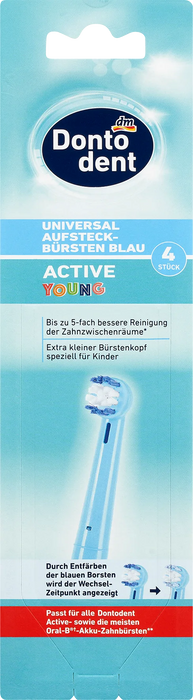 Универсални приставки за четки Active Young, сини, 4 бр