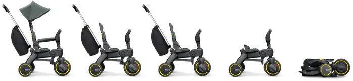 Сгъваема детска триколка Doona - Liki Trike S3, Slate Green