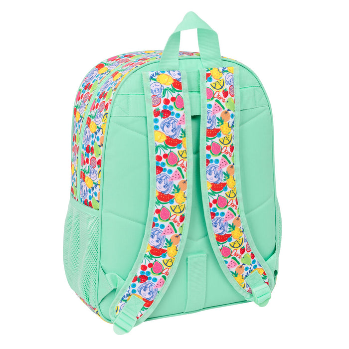 Училищна чанта Dora цвят тюркоаз 33 x 42 x 14 cm