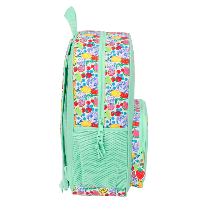 Училищна чанта Dora цвят тюркоаз 33 x 42 x 14 cm