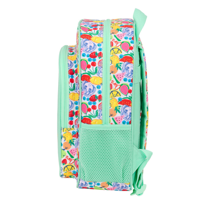 Училищна чанта Dora цвят тюркоаз 26 x 34 x 11 cm