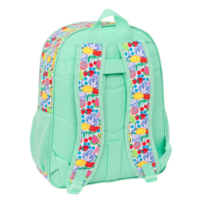 Училищна чанта Dora цвят тюркоаз 32 x 38 x 12 cm