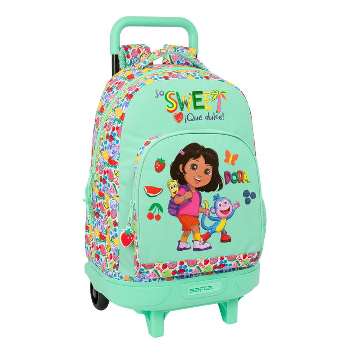Училищна чанта Dora цвят тюркоаз 33 x 45 x 22 cm