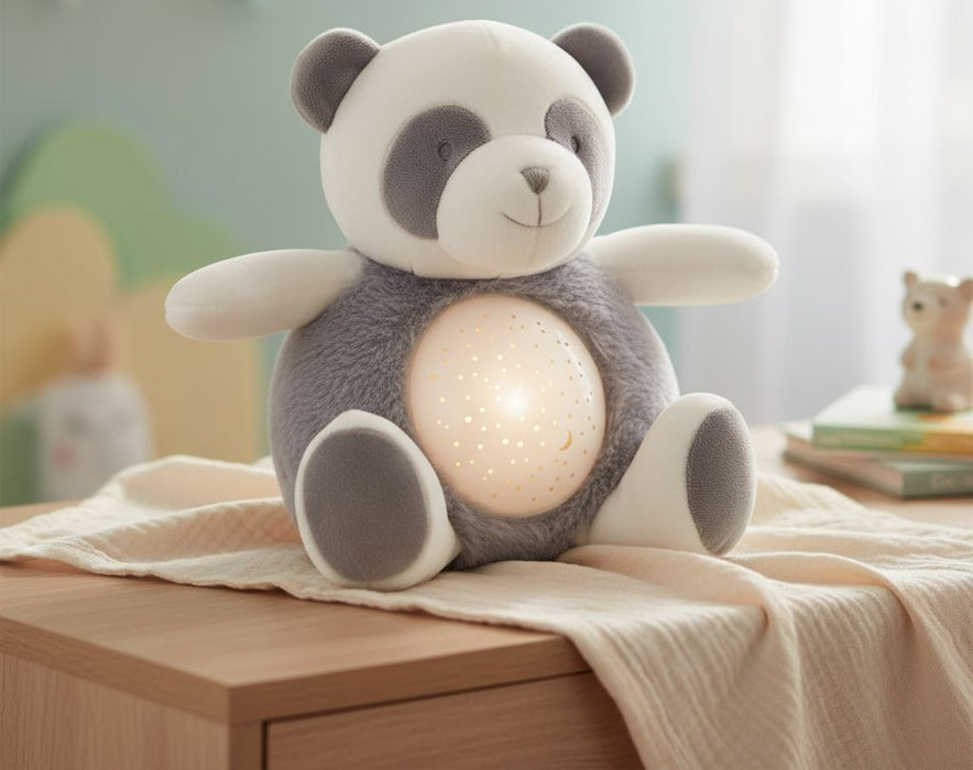 Плюшена нощна лампа Doudou - Панда, с музика, 20 cm