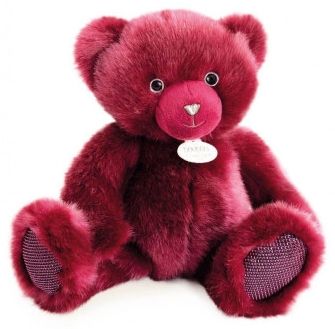 Плюшена играчка Doudou - Мече, 30 cm, розово