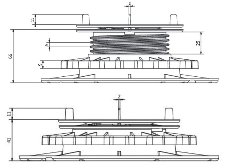ДИСТАНЦИОНЕР ATLANTE 41-66 ММ ФУГА 2ММ