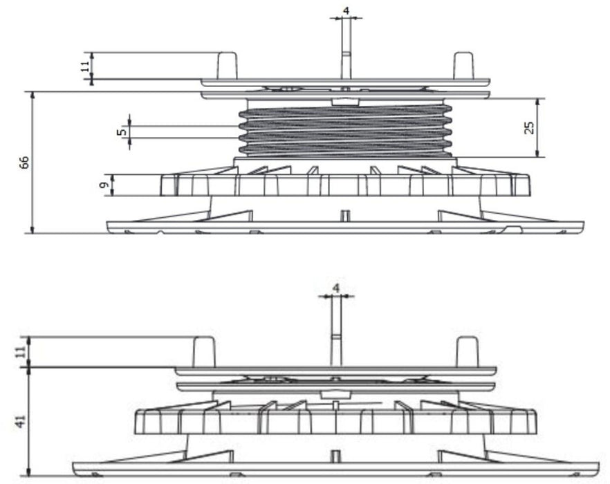 ДИСТАНЦИОНЕР ATLANTE 41-66 ММ ФУГА 4ММ