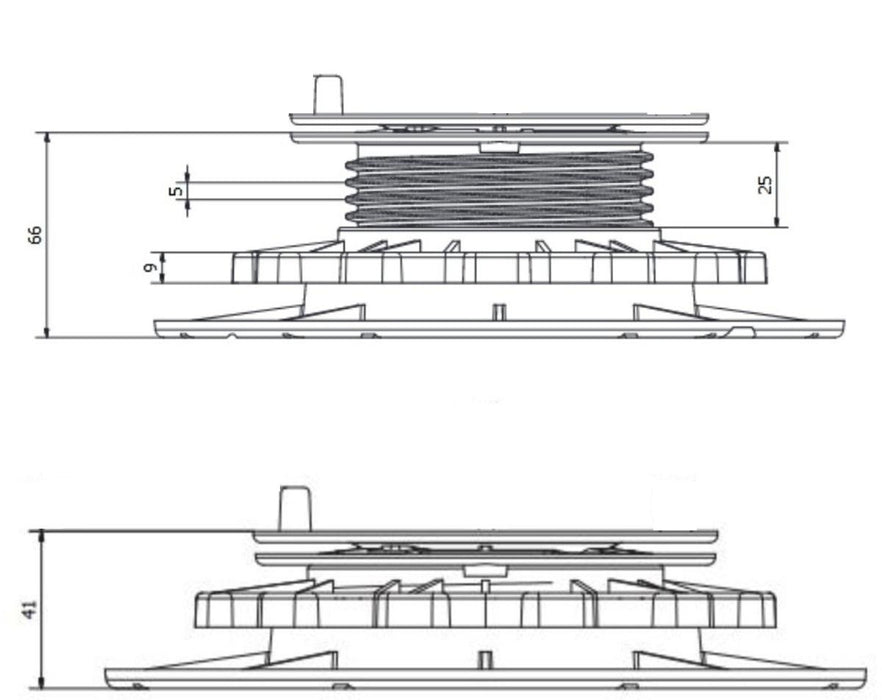 ДИСТАНЦИОНЕР ATLANTE 41-66 ММ ДЕКИНГ