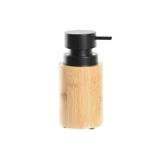 Дозатор за Сапун DKD Home Decor Черен Естествен Бамбук