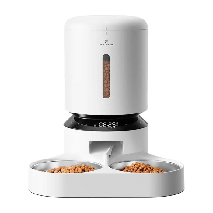 Дозатор за храна Petlibro Granary с двойна купа 5L (бял)