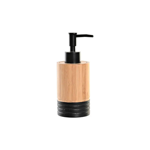 Дозатор за Сапун DKD Home Decor Черен Естествен Бамбук