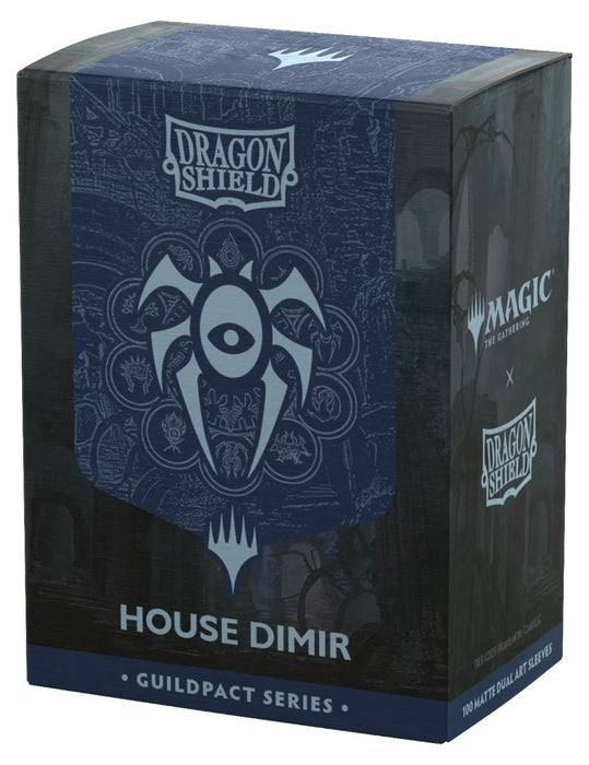 Протектори за карти Dragon Shield - Matte Dual Art Sleeves Standard Size, MTG Guildpact Series: House Dimir (100 бр.)