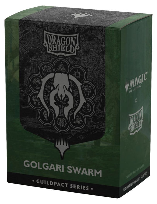 Протектори за карти Dragon Shield - Matte Dual Art Sleeves Standard Size, MTG Guildpact Series: Golgari Swarm (100 бр.)