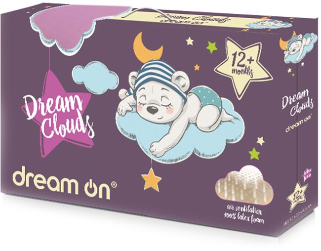 Детска възглавница Dream On - Dream Clouds, 12 м+, асортимент