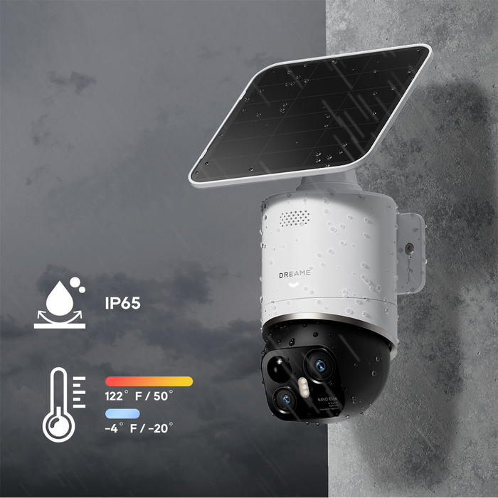 Dreame Navo Elite 1 Outcam 360° външна камера със соларен панел - бяла