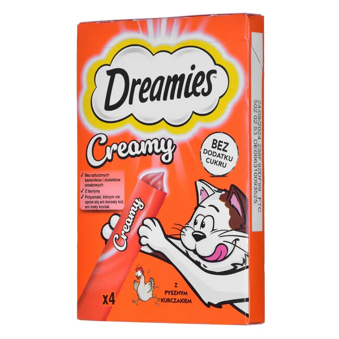 DREAMIES Creamy Chicken - лакомства за котки - 4х10гр