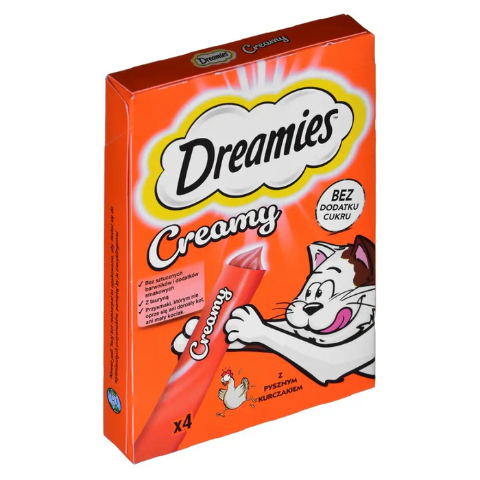 DREAMIES Creamy Chicken - лакомства за котки - 4х10гр