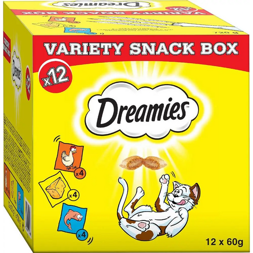 DREAMIES Variety Snack Box - лакомства за котки - 12x60гр