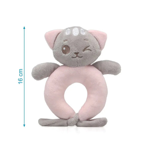 Дрънкалка Котка 16 cm Розов