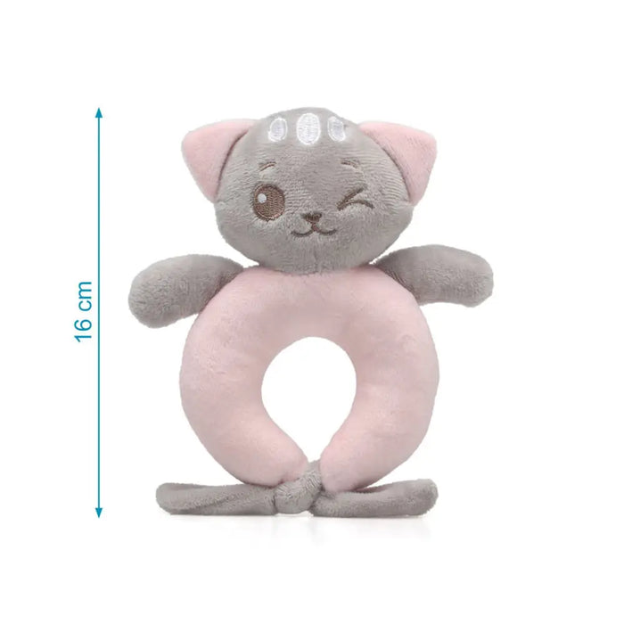 Дрънкалка Котка 16 cm Розов
