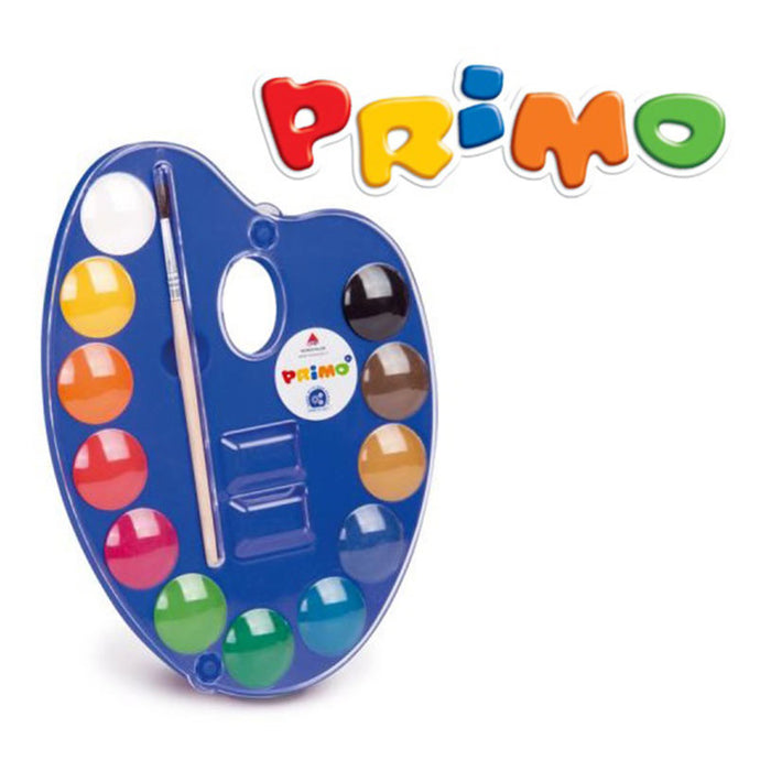 АКВАРЕЛ 12 ЦВ. ПАЛИТРА 25 мм-PRIMO