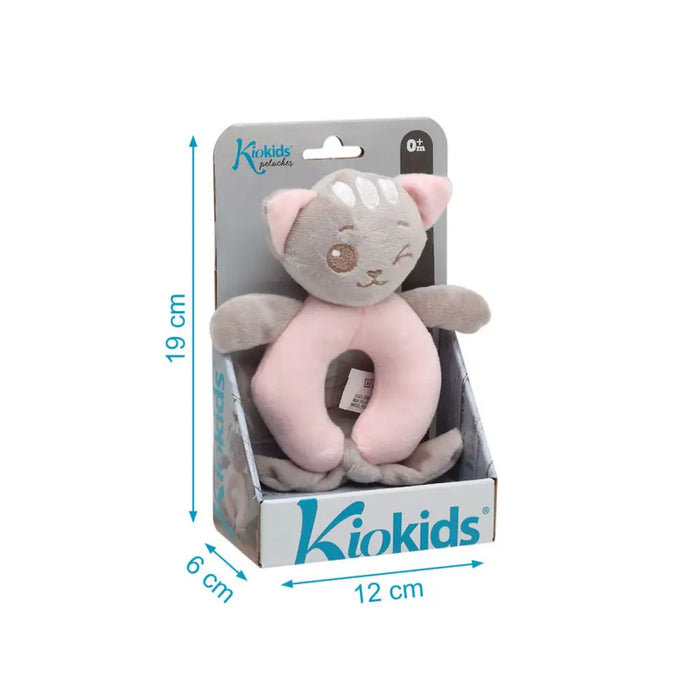 Дрънкалка Котка 16 cm Розов