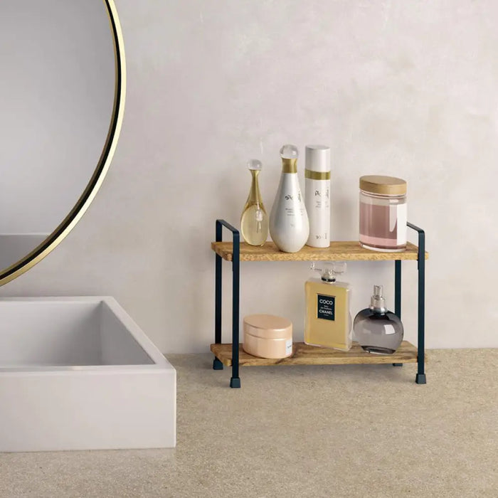 ДЪРВЕНА ЕТАЖЕРКА 2 НИВА METALTEX YORK