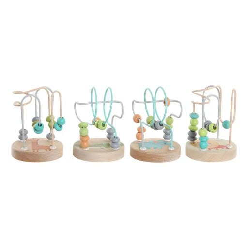 Дървена Игра DKD Home Decor Дървен Многоцветен 4 Части 9 x