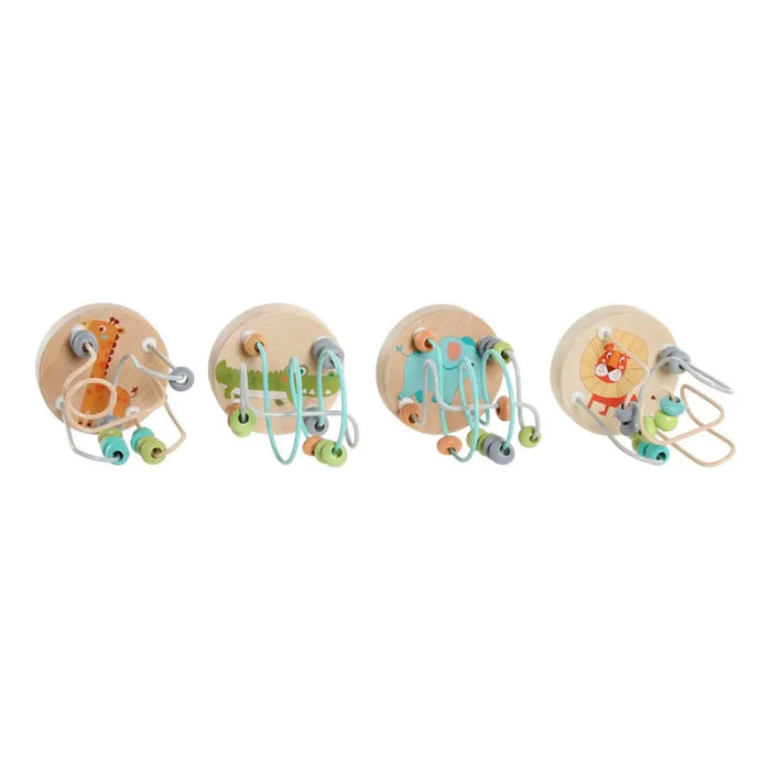 Дървена Игра DKD Home Decor Дървен Многоцветен 4 Части 9 x