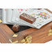 Дървена Игра DKD Home Decor Sheesham Кафяв Златен 17 x 17 x