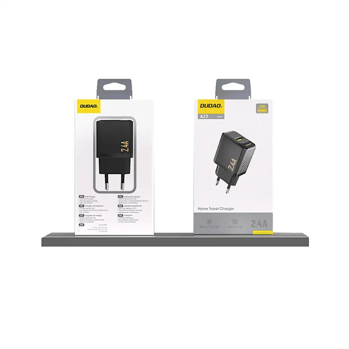 Dudao A23 2.4A USB-A зарядно - черно