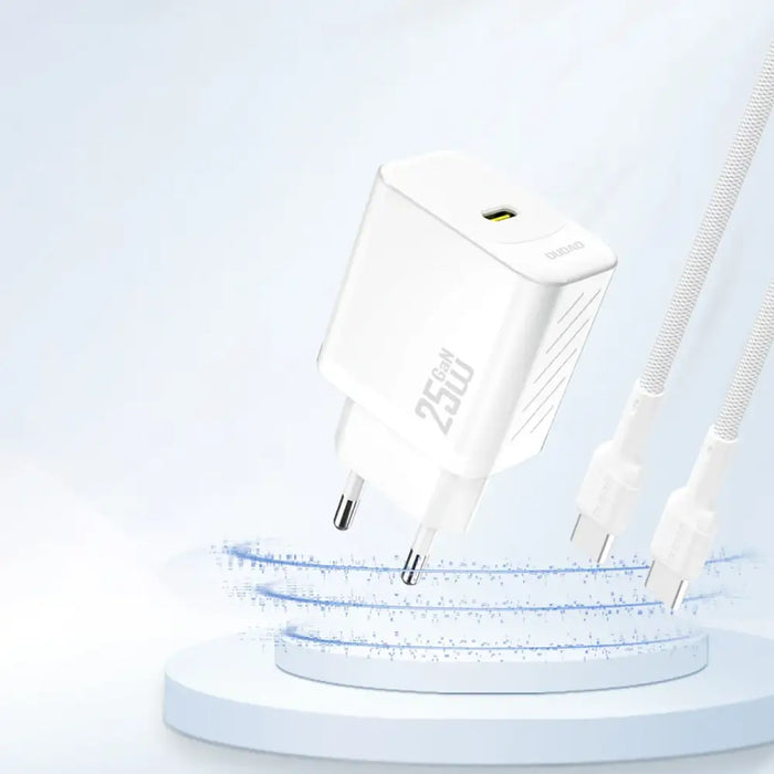 Dudao A27 25W GaN USB-C стенно зарядно устройство - бяло