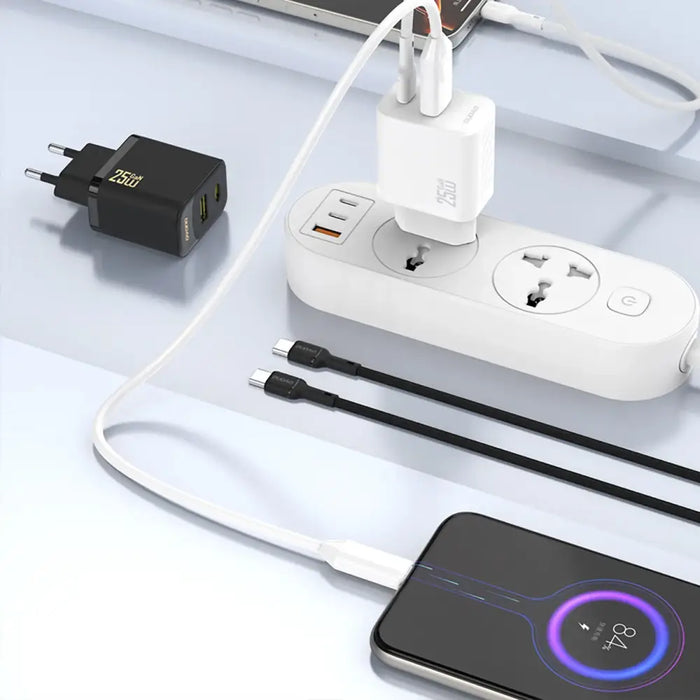 Dudao A27 25W GaN USB-C стенно зарядно устройство - черно