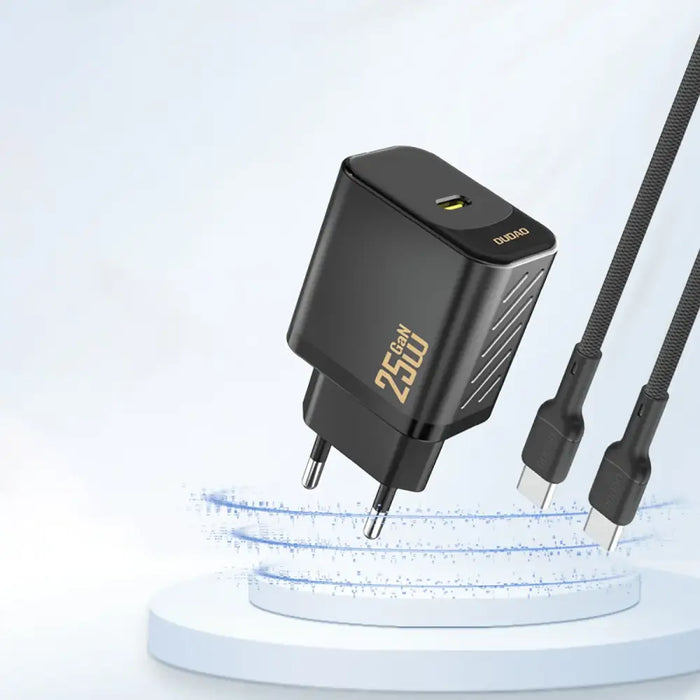 Dudao A27 25W GaN USB-C стенно зарядно устройство - черно