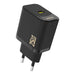 Dudao A27 25W GaN USB-C стенно зарядно устройство - черно