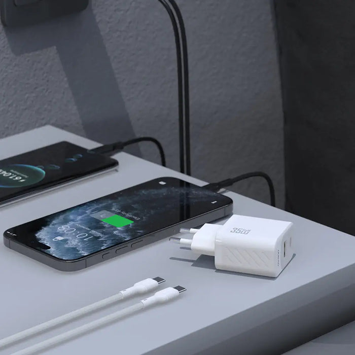 Dudao A27 Max 35W GaN зарядно за стена - бяло