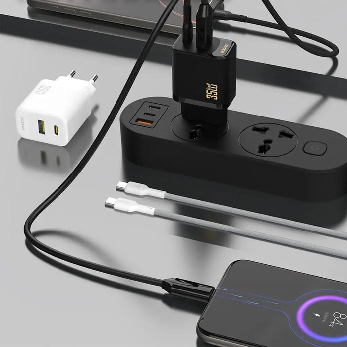 Dudao A27MAXC 35W стенно зарядно Бяло + USB-C кабел