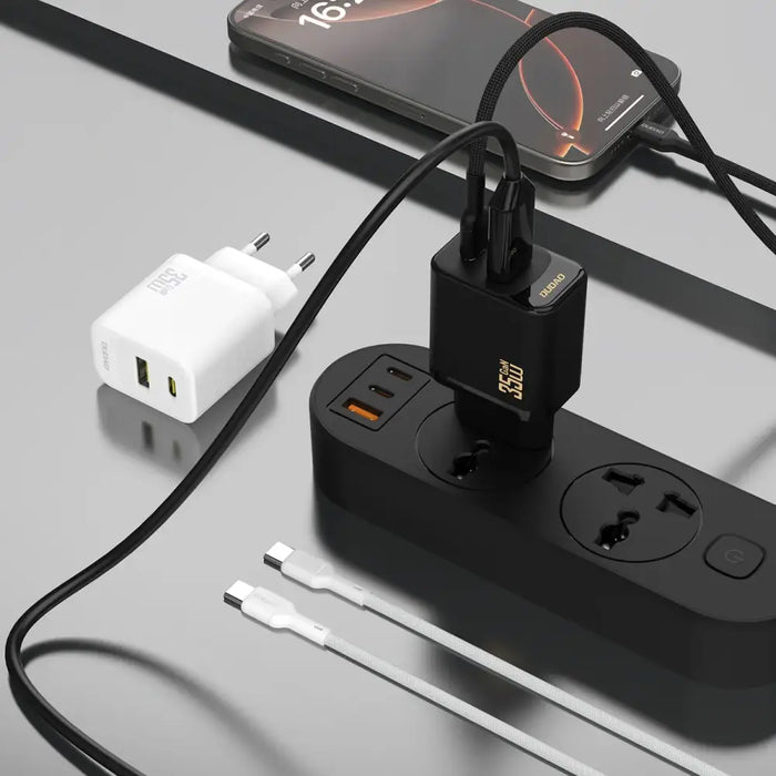 Dudao A27MAXC 35W стенно зарядно Бяло + USB-C кабел