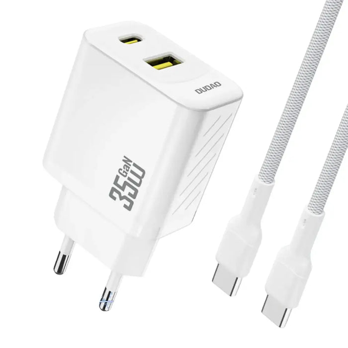 Dudao A27MAXC 35W стенно зарядно Бяло + USB-C кабел