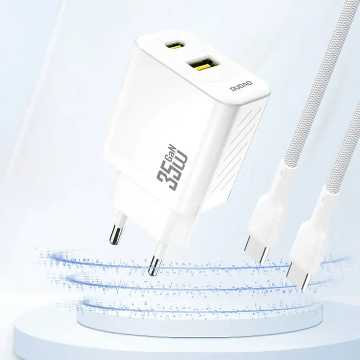 Dudao A27MAXC 35W стенно зарядно Бяло + USB-C кабел