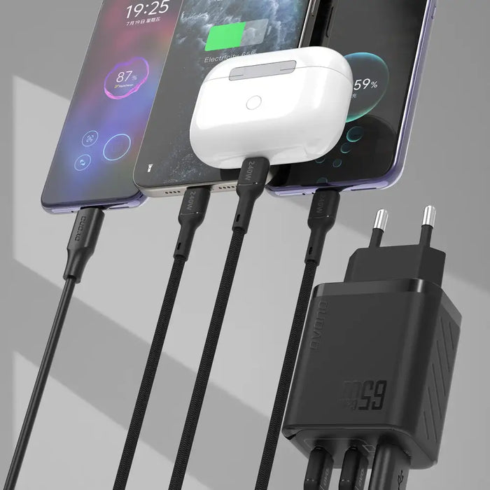 Dudao A29 65W GaN зарядно за стена 2 x USB-C + 1 x USB-A