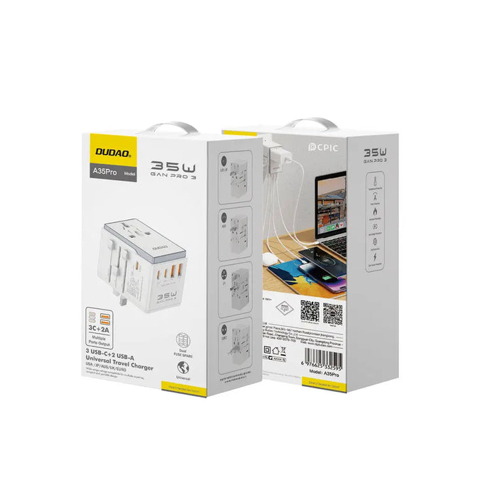 Dudao A35Pro 35W EU / UK / AUS / US / JP адаптер