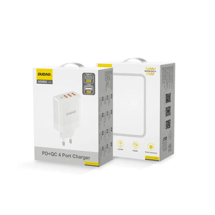 Dudao A5HEU 3xUSB-A 1xUSB-C PD 20W QC3.0 18W+ 2x12W зарядно