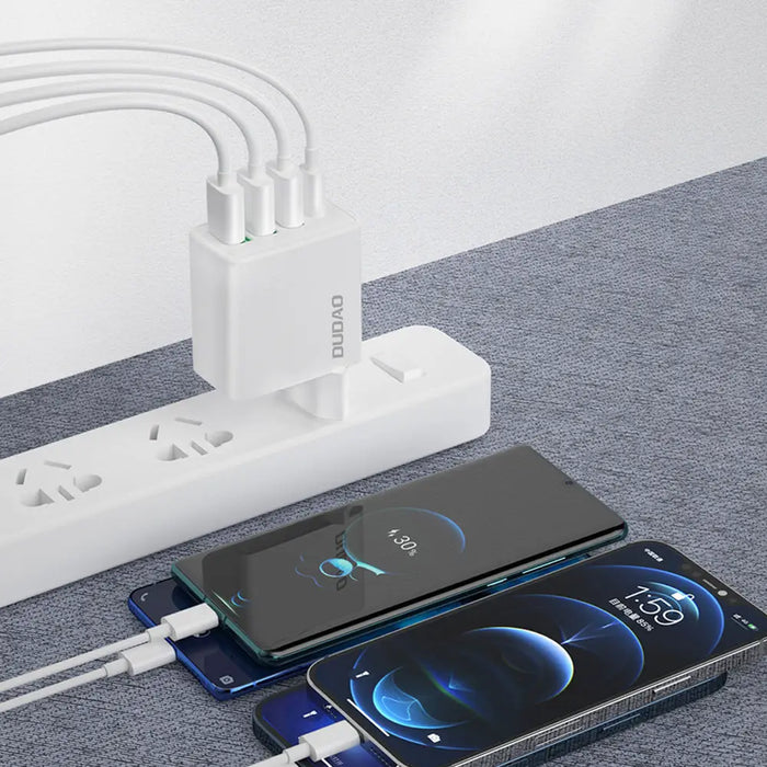 Dudao A5HEU 3xUSB-A 1xUSB-C PD 20W QC3.0 18W+ 2x12W зарядно