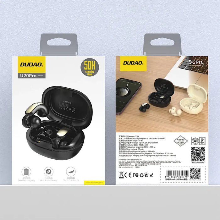Dudao Bluetooth слушалки Dudao U20PRO_Black
