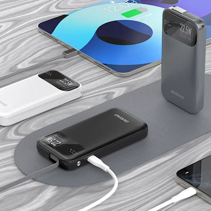 Dudao K31 Преносима батерия Powerbank 10000 mAh 22.5W PD Сив