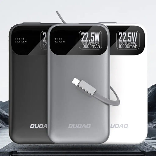Dudao K31 Преносима батерия Powerbank 10000 mAh 22.5W PD Сив