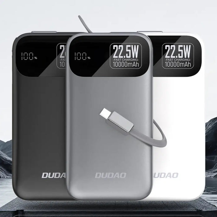 Dudao K31 Преносима батерия Powerbank 10000 mAh 22.5W PD Сив