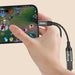Dudao L13C + 2в1 USB-C адаптер - сив
