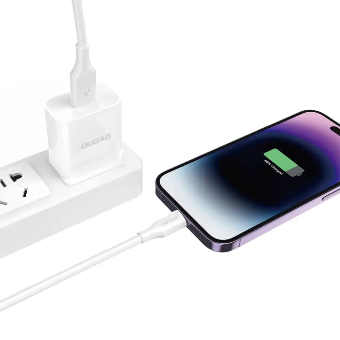 Dudao L2sL USB-A - Lightning 6A кабел 1,2 м - бял